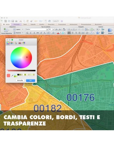 Mappa dei cap di Roma PowerPoint