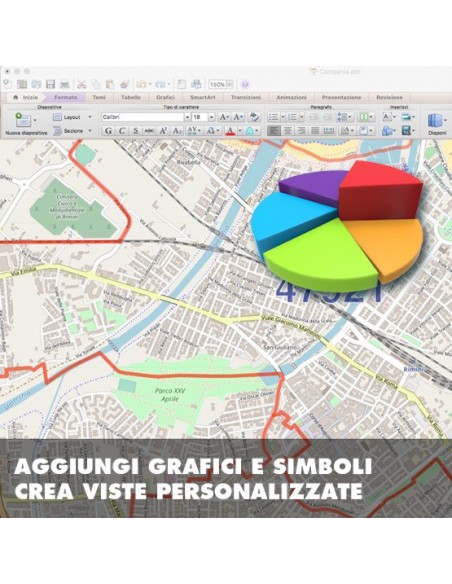Mappa dei cap di Rimini PowerPoint