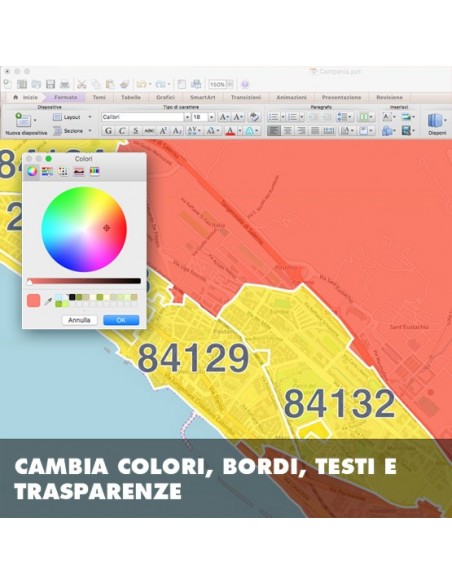 Mappa dei cap di Salerno PowerPoint