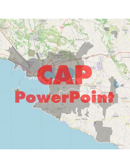 Mappa dei cap di Taranto PowerPoint