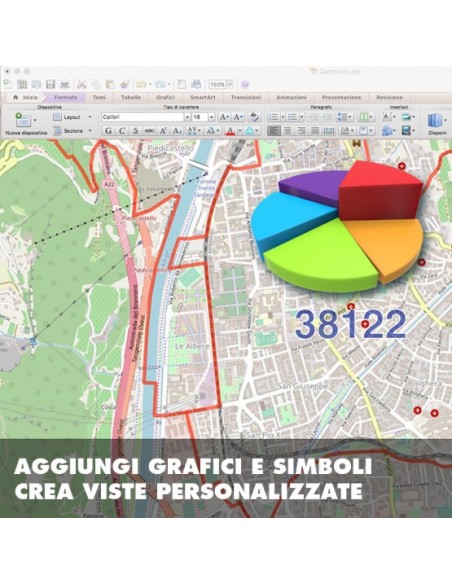 Mappa dei cap di Trento PowerPoint