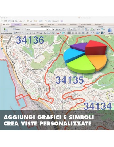 Mappa dei cap di Trieste PowerPoint