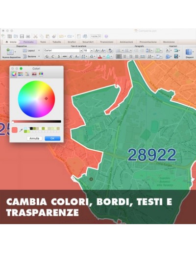 Mappa dei cap di Verbania PowerPoint