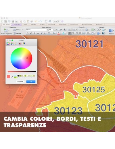 Mappa dei cap di Venezia PowerPoint
