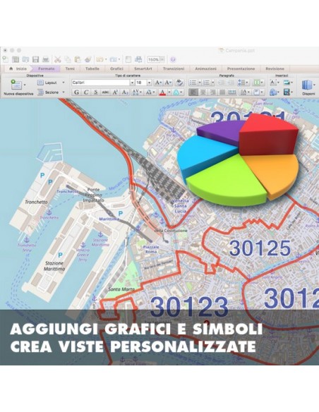 Mappa dei cap di Venezia PowerPoint