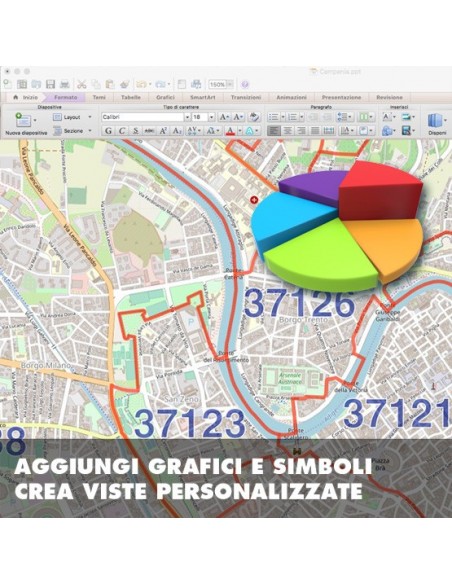 Mappa dei cap di Verona PowerPoint