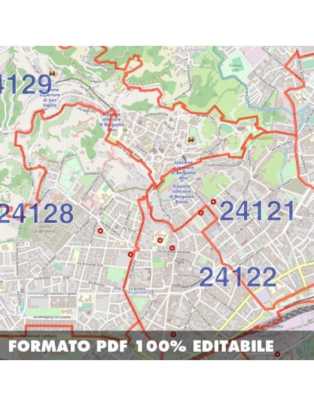Mappa dei cap di Bergamo pdf