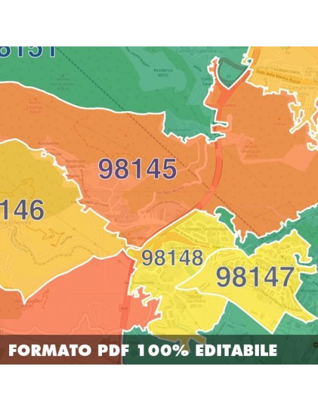 Mappa dei cap di Messina pdf