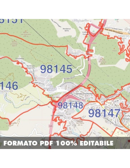 Mappa dei cap di Messina pdf