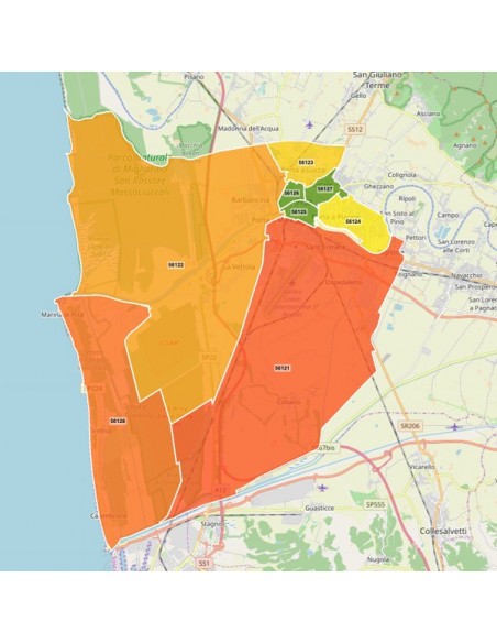 Mappa dei cap di Pisa pdf