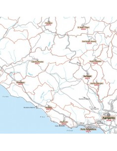 Carta stradale con CAP della provincia di Agrigento jpg 2