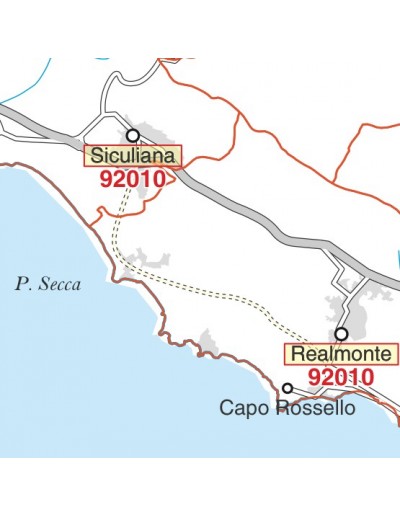 Carta stradale con CAP della provincia di...