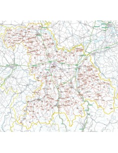 Carta stradale con CAP della provincia di Alessandria jpg