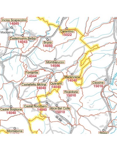 Carta stradale con CAP della provincia di...