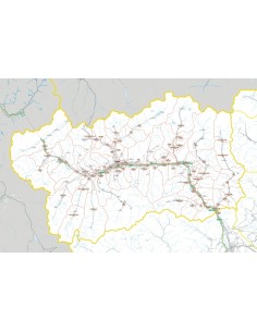 Carta stradale con CAP della provincia di Valle...