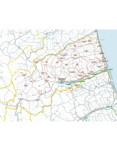 Carta stradale con CAP della provincia di Ascoli Piceno jpg