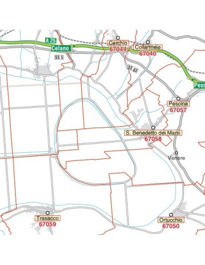 Carta stradale con CAP della provincia di...