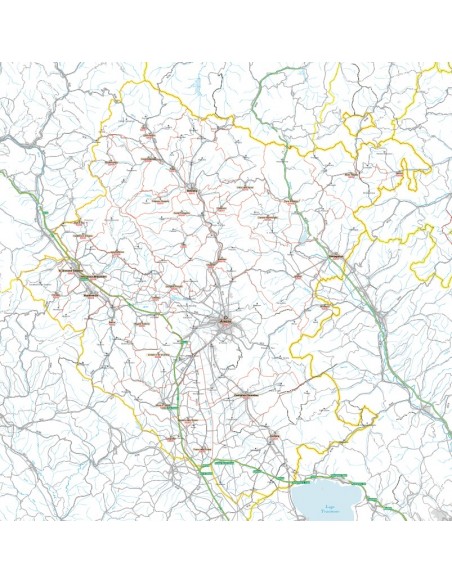 Carta stradale con CAP della provincia di Arezzo jpg