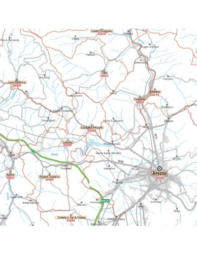 Carta stradale con CAP della provincia di...