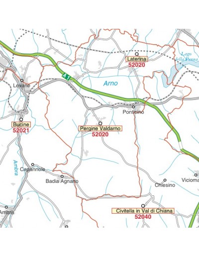 Carta stradale con CAP della provincia di...