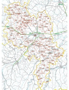 Carta stradale con CAP della provincia di Asti jpg
