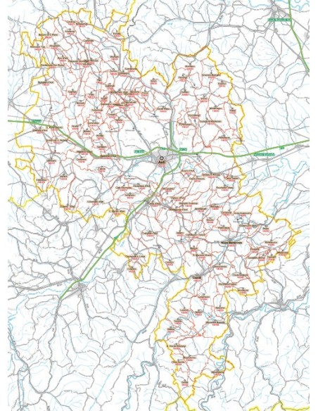 Carta stradale con CAP della provincia di Asti jpg