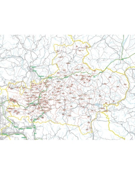 Carta stradale con CAP della provincia di Avellino jpg