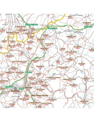 Carta stradale con CAP della provincia di...