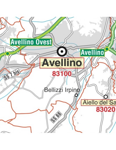 Carta stradale con CAP della provincia di...