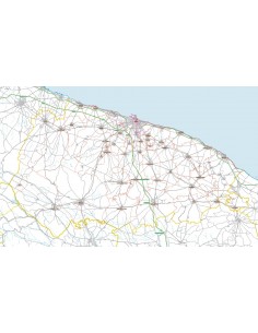 Carta stradale con CAP della provincia di Bari jpg