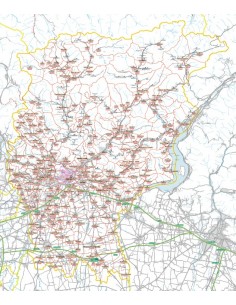 Carta stradale con CAP della provincia di Bergamo jpg