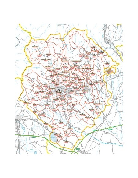 Carta stradale con CAP della provincia di Biella jpg