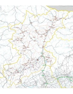 Carta stradale con CAP della provincia di Belluno jpg