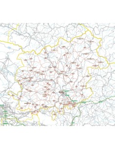 Carta stradale con CAP della provincia di Benevento jpg
