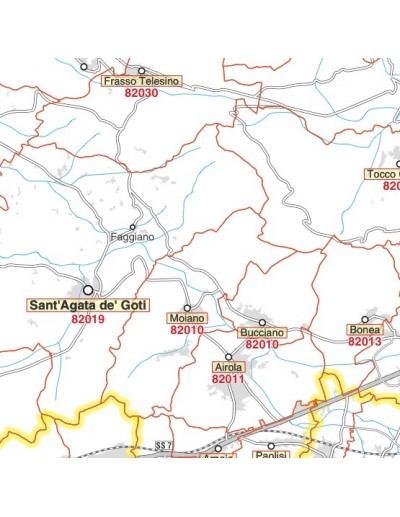 Carta stradale con CAP della provincia di...