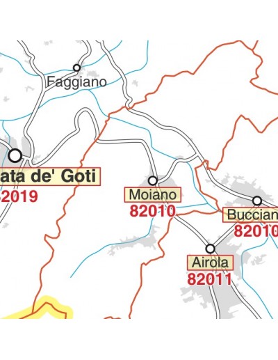 Carta stradale con CAP della provincia di...