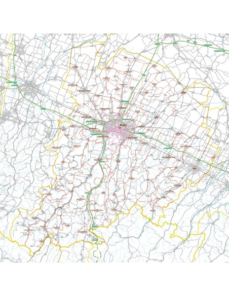 Carta stradale con CAP della provincia di Bologna jpg
