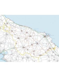 Carta stradale con CAP della provincia di Brindisi jpg