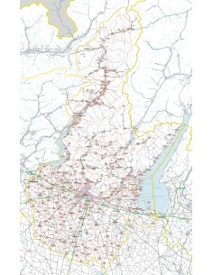 Carta stradale con CAP della provincia di Brescia jpg