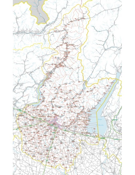 Carta stradale con CAP della provincia di Brescia jpg