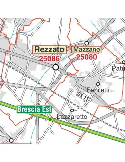 Carta stradale con CAP della provincia di...