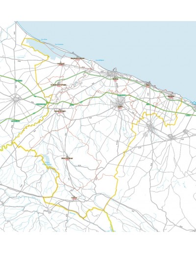 Carta stradale con CAP della provincia di Barletta jpg