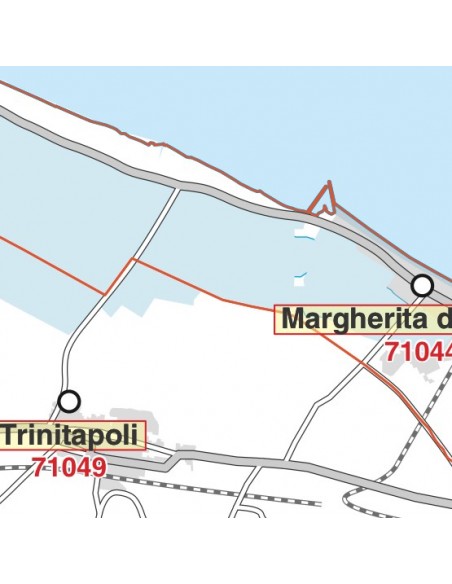 Carta stradale con CAP della provincia di Barletta jpg