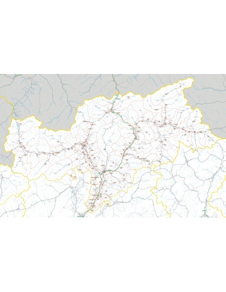 Carta stradale con CAP della provincia di Bolzano/Bozen jpg