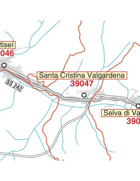 Carta stradale con CAP della provincia di Bolzano/Bozen jpg