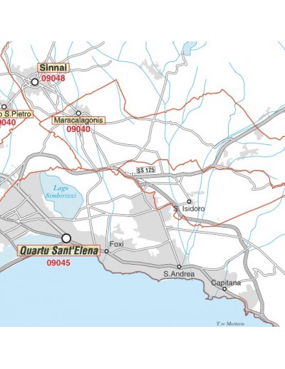 Carta stradale con CAP della provincia di...