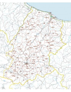 Carta stradale con CAP della provincia di Campobasso jpg