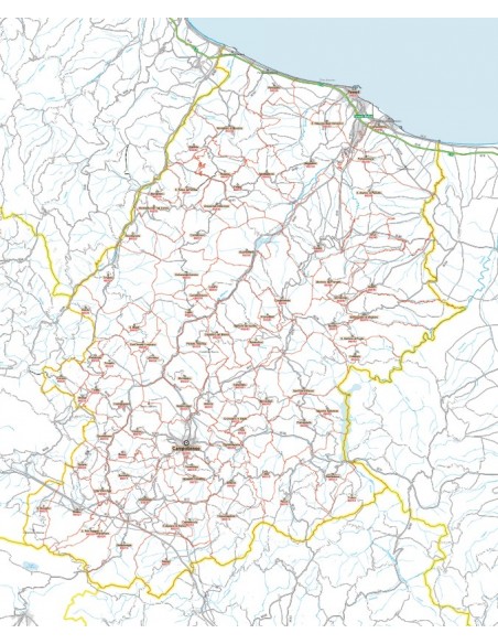 Carta stradale con CAP della provincia di Campobasso jpg