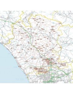 Carta stradale con CAP della provincia di Caserta jpg