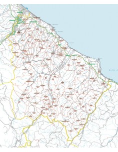 Carta stradale con CAP della provincia di Chieti jpg